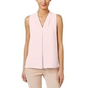 Vince Camuto Inverted-Pleat Top Pink
